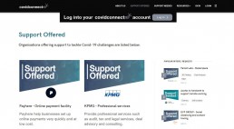 Screenshot of Covid Connect NI website