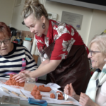 Sailortown residents creating art pieces at a Memory Anchors project co-creation session